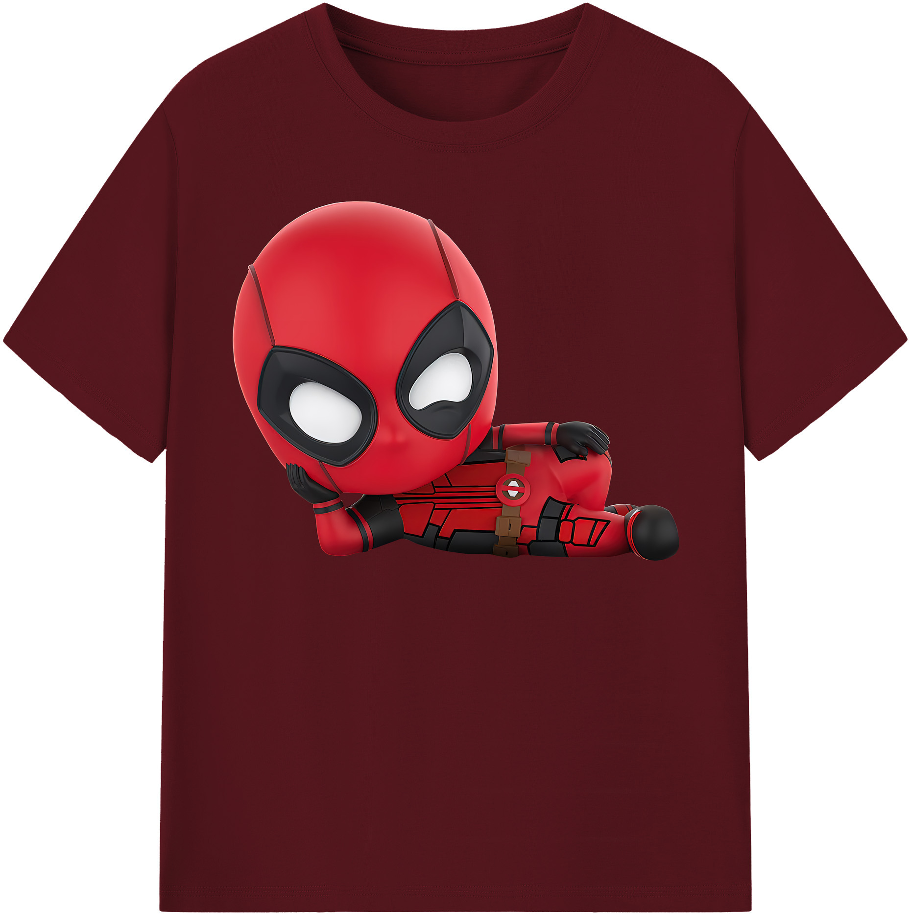 （画像用） Deadpool デッドプール 綿100％半袖Tシャツ（フロントプリント）